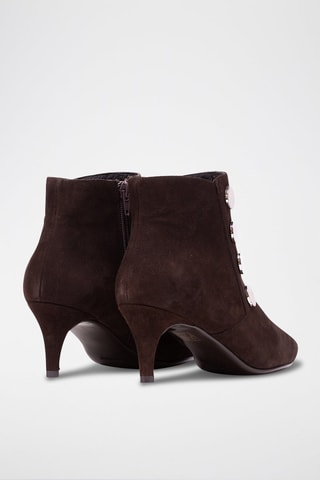 Nubuck Enkellaarzen Brigida Bruin