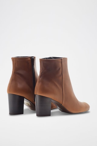 Leren Enkellaarzen Marilo Camel
