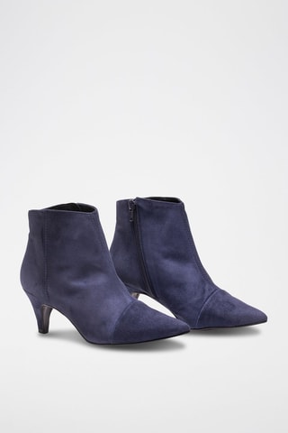 Nubuck Enkellaarzen Marineblauw