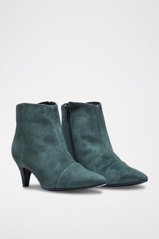 Nubuck Enkellaarzen Pauwblauw