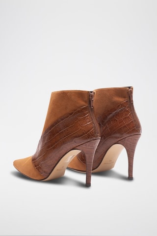 Leren Enkellaarzen Camel