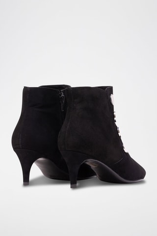 Nubuck Enkellaarzen Zwart
