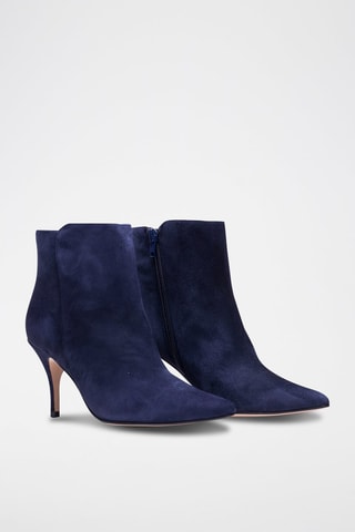Nubuck Enkellaarzen Marineblauw