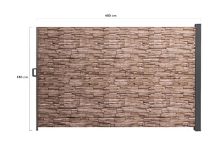 Para-vento retrátil opaco - 400 x 180 cm
