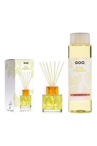 Bouquet parfumé Goatier - Eclats d'agrumes 200 ml et recharge 250 ml