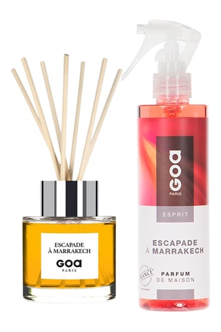 Bouquet parfumé Goatier - Escapade à Marrakech - 200 ml et Vaporisateur d'ambiance - Escapade à Marrakech - 250 ml - coloris tiges aléatoire