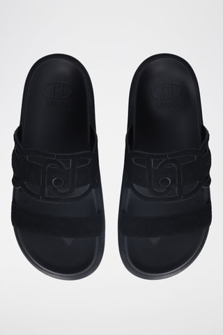 Mules en nubuck Loren - Noir