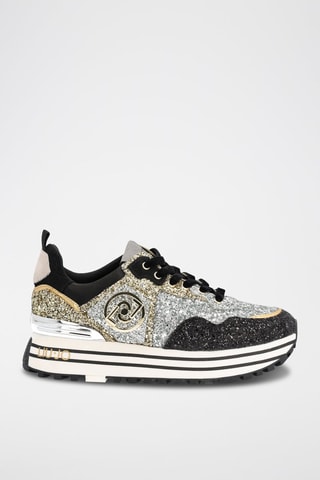 Sneakers plateformes Maxi Wonder - Noir et doré