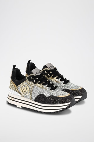 Sneakers plateformes Maxi Wonder - Noir et doré