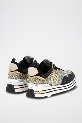 Sneakers plateformes Maxi Wonder - Noir et doré