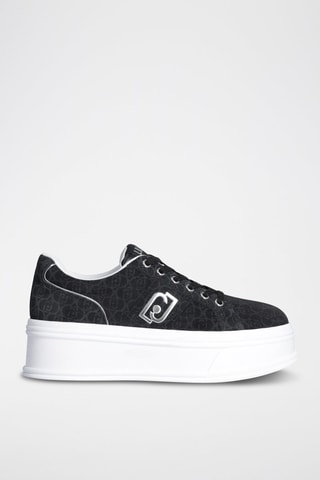 Baskets plateformes en cuir Selma - Noir