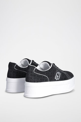 Baskets plateformes en cuir Selma - Noir