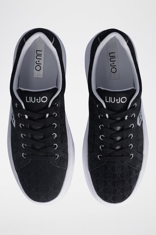 Baskets plateformes en cuir Selma - Noir