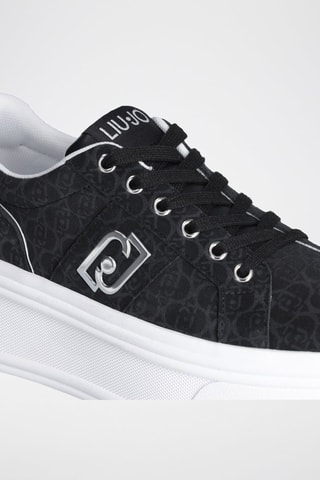 Baskets plateformes en cuir Selma - Noir