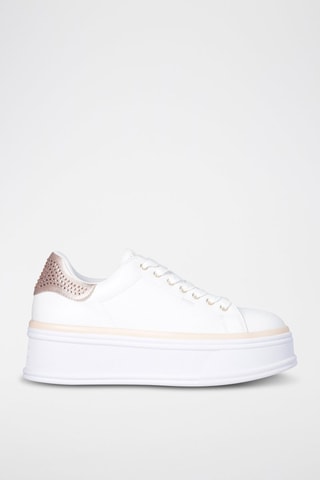 Baskets plateformes en cuir Selma - Blanc