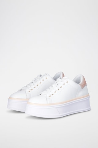Baskets plateformes en cuir Selma - Blanc