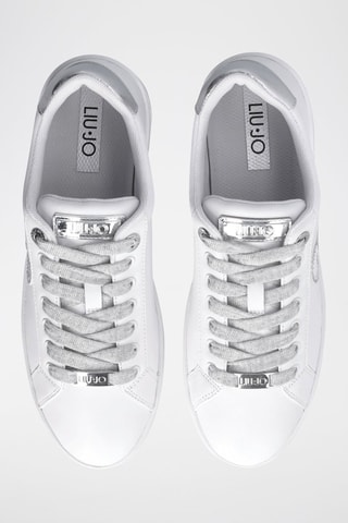 Baskets plateformes en cuir Silvia - Blanc