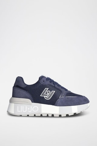 Baskets plateformes en cuir Amazing - Bleu