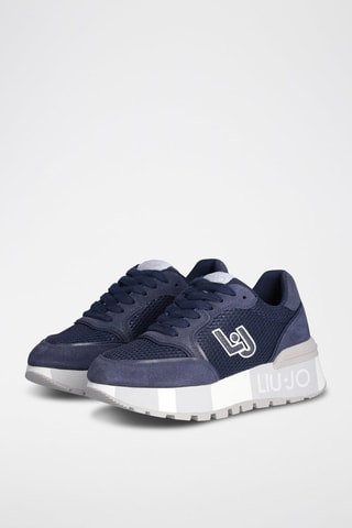 Baskets plateformes en cuir Amazing - Bleu