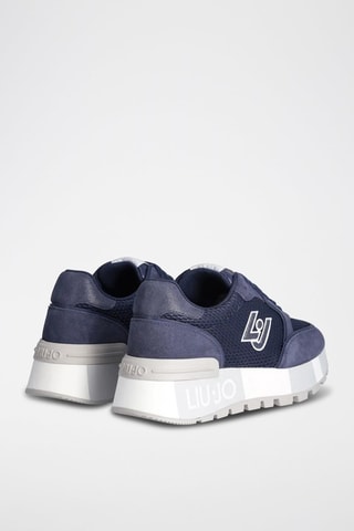 Baskets plateformes en cuir Amazing - Bleu