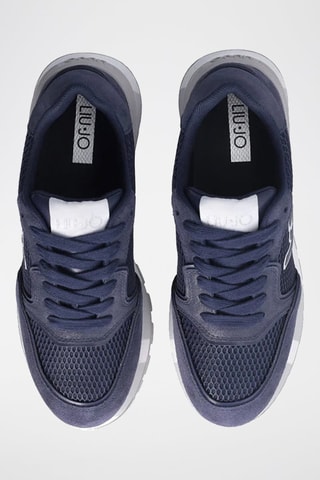 Baskets plateformes en cuir Amazing - Bleu
