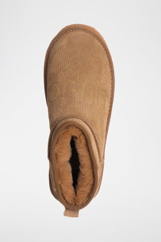 Bottines fourrées en cuir - Beige