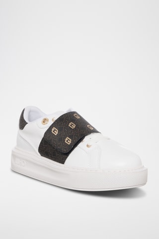 Baskets plateformes en cuir - Blanc