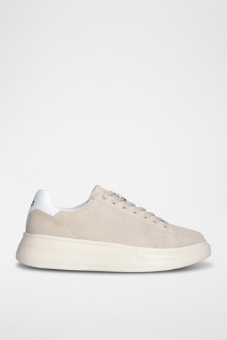 Baskets plateformes en cuir - Beige