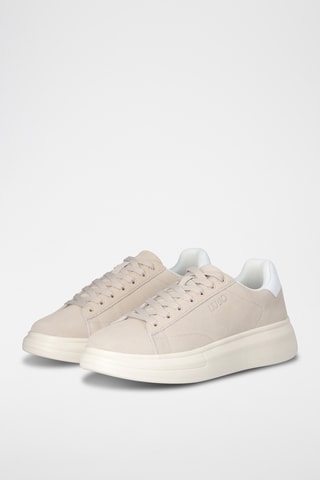 Baskets plateformes en cuir - Beige