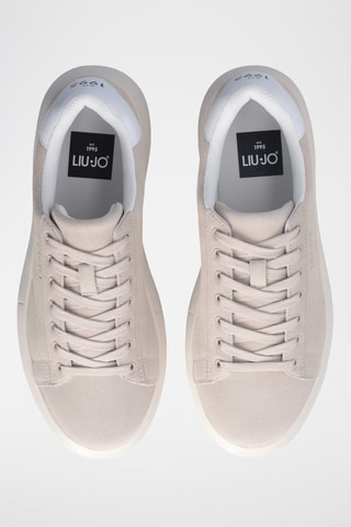 Baskets plateformes en cuir - Beige