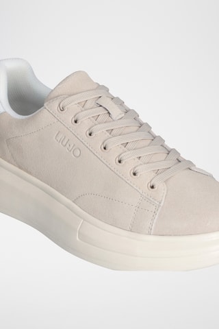 Baskets plateformes en cuir - Beige
