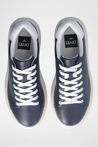 Sneakers en cuir - Bleu marine