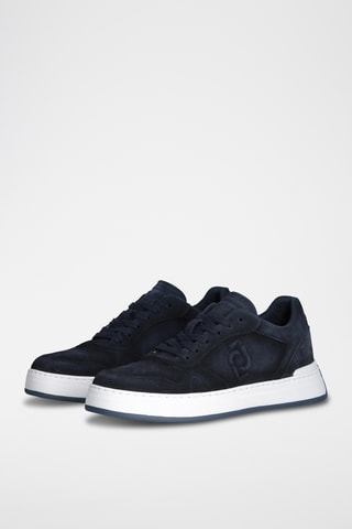 Baskets en cuir - Bleu marine
