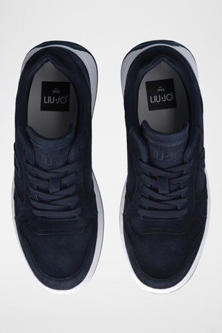 Baskets en cuir - Bleu marine