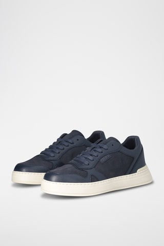 Baskets en cuir - Bleu marine
