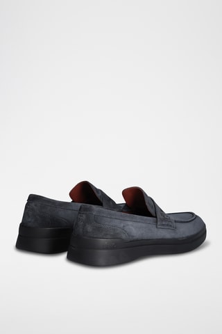 Mocassins en cuir - Bleu