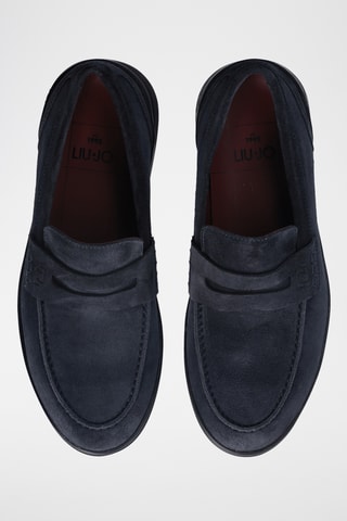 Mocassins en cuir - Bleu