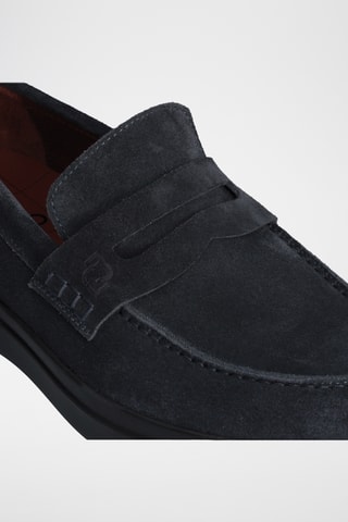 Mocassins en cuir - Bleu