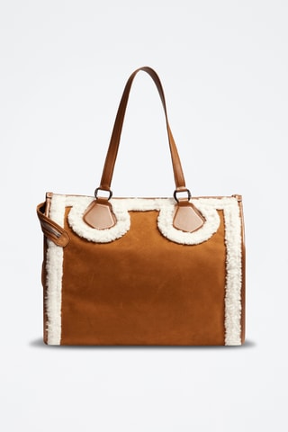 Leren Shopper Tote L - Bruin