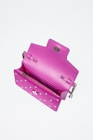 Leren Trendy Handtas Angele Mini - Fuchsia