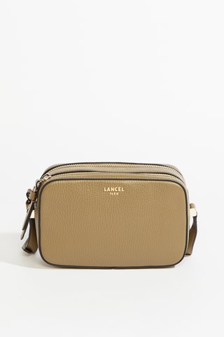 Leren Schoudertas Lettrines - Kaki