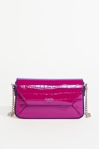 Lakleren Schoudertas Lettrines Mini - Fuchsia
