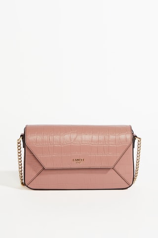 Leren Schoudertas Lettrines M - Nude