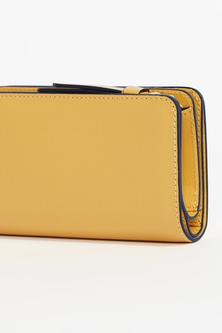 Leren Portefeuille Lettrines - Geel