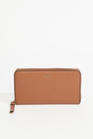 Leren Portefeuille Lettrines - Camel