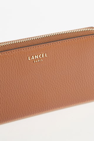 Leren Portefeuille Lettrines - Camel