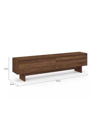 Meuble TV 2 abattants Yumi - 180 x 30 x 46 cm