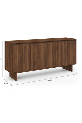 Buffet 4 portes Yumi - 160 x 40 x 75 cm
