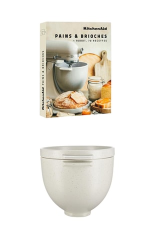 Bol à pain en céramique et titane et livre de recettes Pains et brioches - 70 recettes