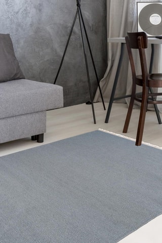 Tapete em lã Kilim - Prateado